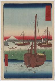 日本浮世绘版画  广重画 01303u