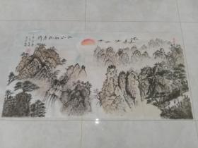 书画一幅   详情请看图（尺寸：137*68cm）   《江山如此多娇》  编号27