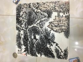 山东著名 画家 张景峰  松韵  一幅
