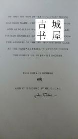 限量签名，稀缺金鸡版《法国画家埃德蒙·杜拉克版画 》 约1949年出版，精装24开