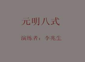 《太乙元明八式》高清示范光盘，李兆生老师示范太乙元明功。