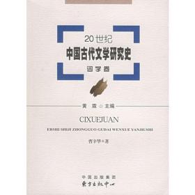 20世纪中国古代文学研究史：词学卷