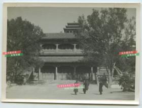 民国1948年2月22日北京景山绮望楼古建筑老照片