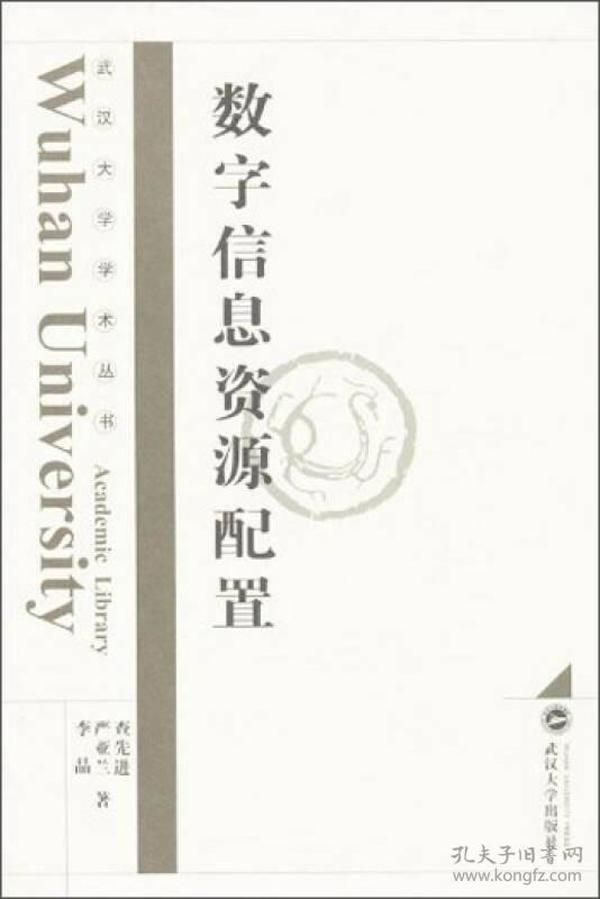 武汉大学学术丛书：数字信息资源配置