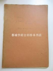 德国著名汉学家傅海波手稿两种。1）伯希和《中国印刷术之起源》索引，（15叶）。2）《古代白话小说索引》（30叶）HERBERT FRANKE. INDEX ZU PAUL PELLIOT, LES DÉBUTS DE L'IMPREMERIE EN CHINE / CHINE HSIAO-SHUO