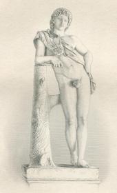 1876年钢版画《萨蒂尔》 31×22.5厘米