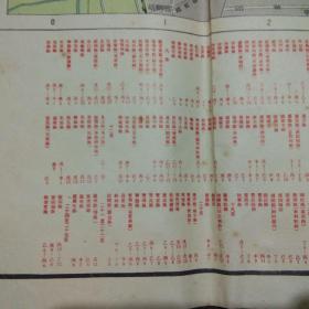 上海分区街道图（彩色地图带路名索引表）（1953年修订再版）