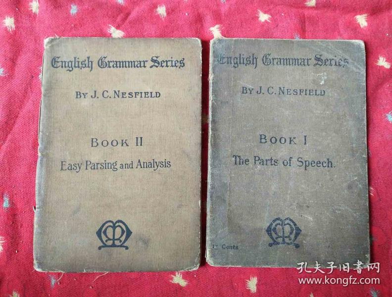 民国外文书 ENGLISH GRAMMAR SERIES BOOK I II【2册合售】