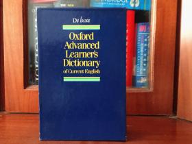 外文书店库存 无瑕疵 英国进口原装字典带书函皮面精装 豪华版  英国出版， Oxford Advanced Learners Dictionary of Current English DE LUXE EDTION