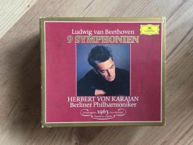 精品音乐CD：《贝多芬第九交响曲》(Beethoven Symphony No.9) /柏林爱乐乐团 Berliner Philharmoniker/卡拉扬 Herbert von Karajan/德意志留声机公司/MAND IN USA/5CD
