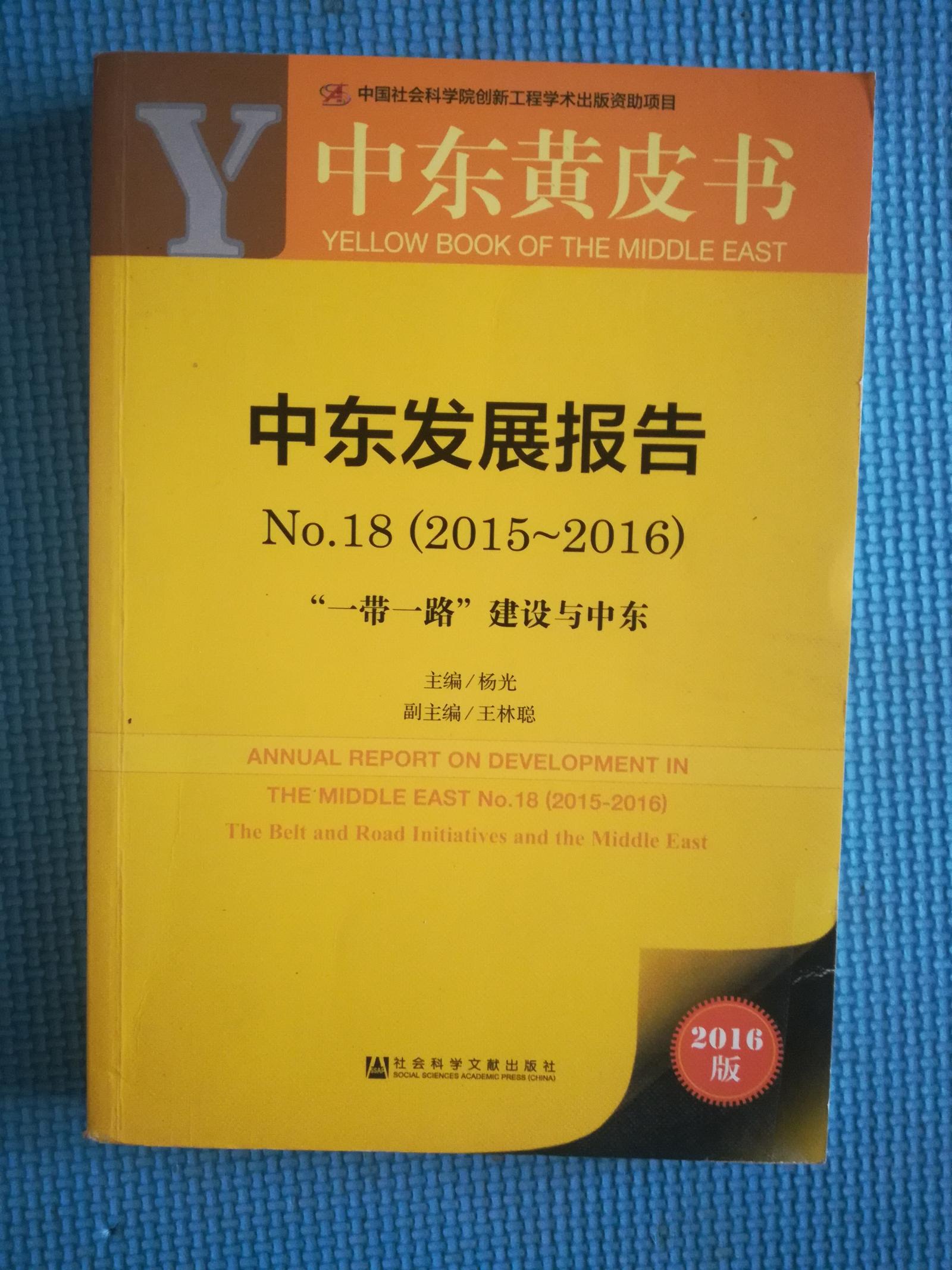 中东黄皮书:中东发展报告No.18（2015-2016）
