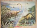 中学动物教学挂图：31.古代爬行动物--北京师范大学出版社出版1开张