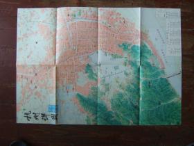 《杭州详图》折叠一大张，彩色印刷，1989年一版91年三印