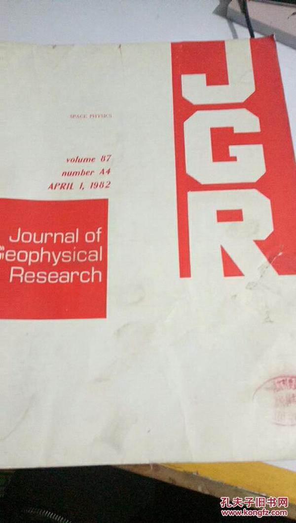 Journal of Geophysical Research 地球物理学杂志，1982 1