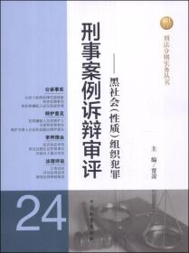 刑法分则实务丛书·刑事案例诉辩审评（24）：黑社会（性质）组织犯罪