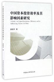 中国资本投资效率及其影响因素研究