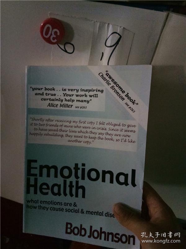 正版现货；EMOTIONAL HEALTH BOB JOHNSONEMOTIONAL HEALTH BOB JOHNSON