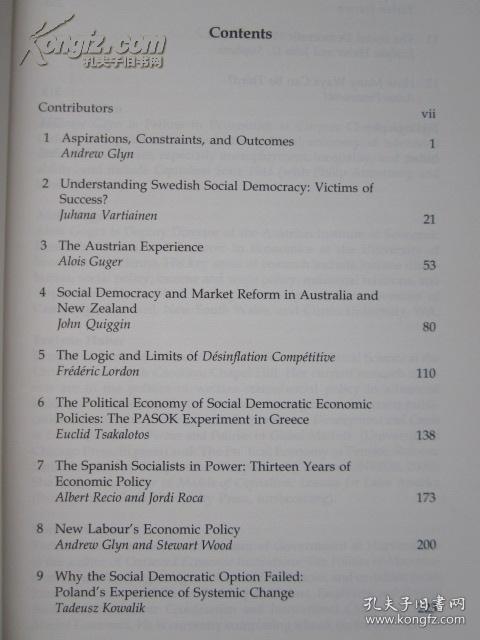 Social Democracy in Neoliberal Times: The Left and Economic Policy since 1980（货号TJ）新自由主义时代的社会民主主义：1980年以来的左翼和经济政策