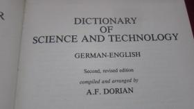 dictionary of science and technology（german-english）德英科技辞典