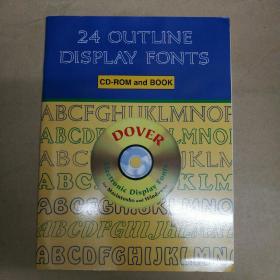 24轮廓显示字体CD-ROM和书本 24 Outline Display Fonts CD-ROM and Book