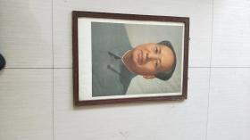 带竟框原汁原味毛主席象57/42cm。