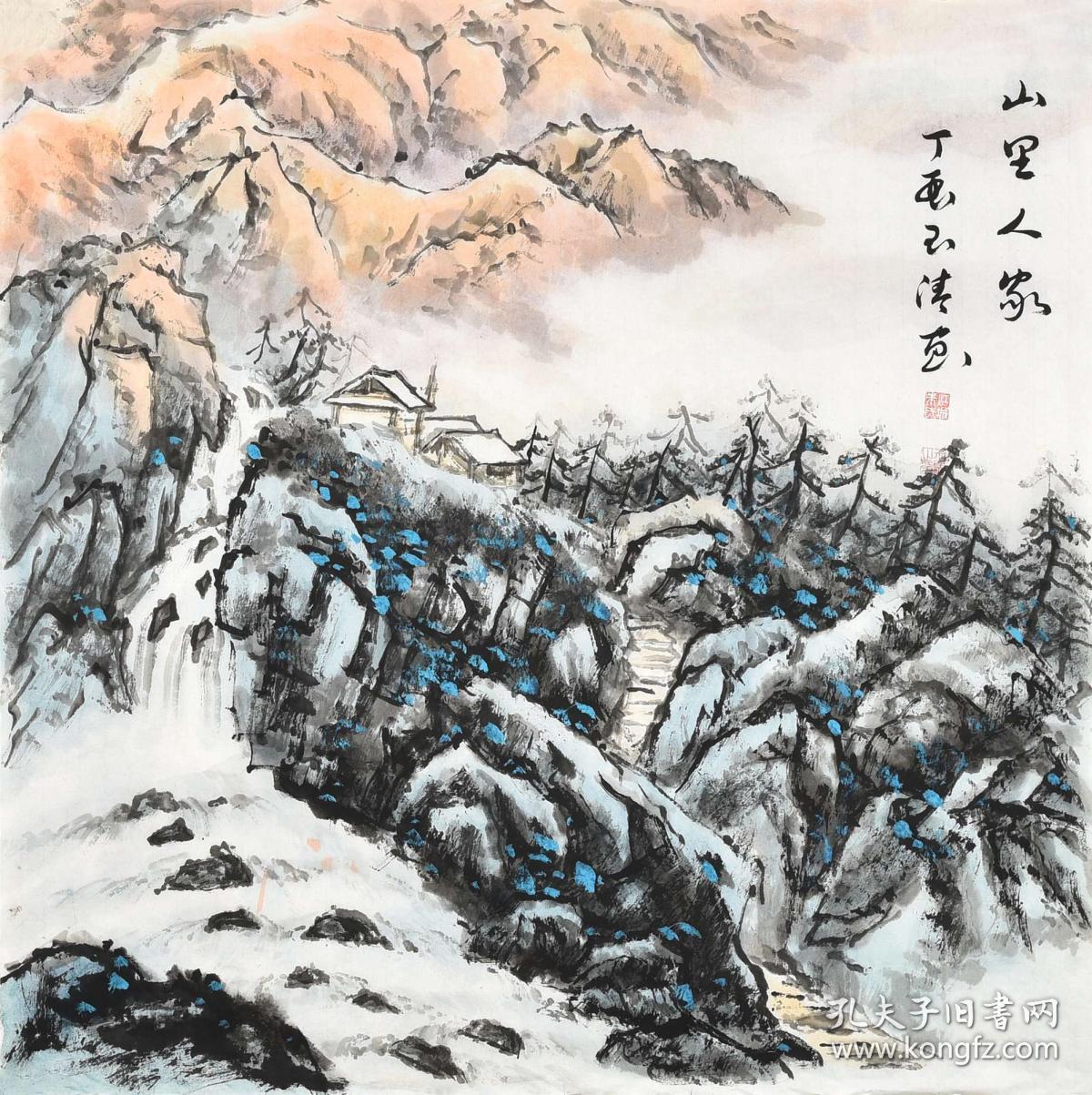 当代画家玉清写意山水画gs00985