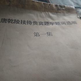 唐乾陵接待贵宾题字题词选编