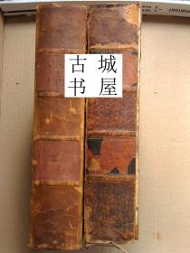 稀缺《英格兰的绘画史，人民以及王国的历史画报》2卷大量艺术图录，1846年出版，精装