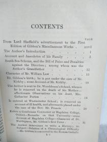 THE AUTOBIOGRAPHY OF EDWARD GIBBON（1907年出版印刷目前网上孤本）