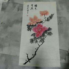 当代著名画家，海玲作品，国色天香，值得收藏。