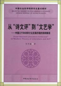 正版现货 从“诗文评”到“文艺学”:中国三千年诗学文论发展历程的别样解读