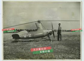 民国时期航空飞机老照片--1932年左右威尔W2型自动旋翼机的概念机型，这是直升机的开发基础