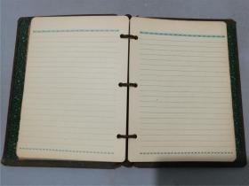 老版硬皮笔记本【活页簿】部分页有日记（疑为官员日记），部分页空白