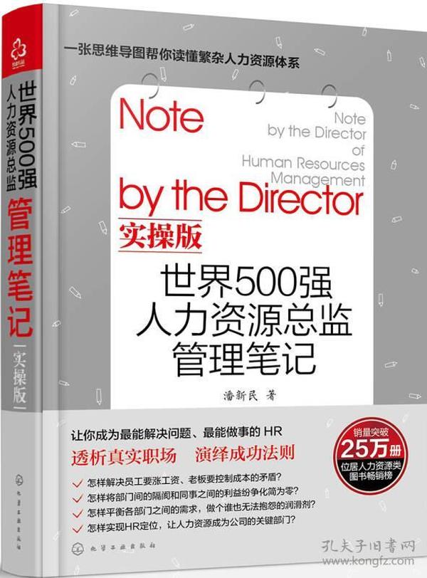 世界500强人力资源总监管理笔记实操版 潘新民 化学工业出版社 9787122294821