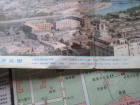 天津地图天津市游览图1982