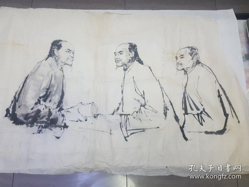 陕西著名连环画画家于永锦八十年代书画作品一组