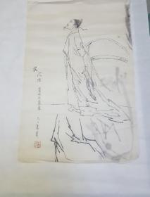 陕西著名连环画画家于永锦八十年代书画作品一组