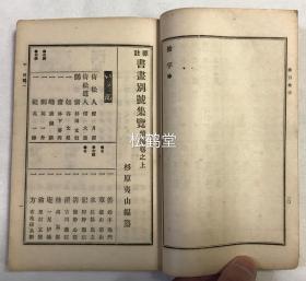 《书画别号集览》续篇1册全，和刻本，大正4年，1915年版，内录日本古代书家，画家之别号，卷末附录《近古艺苑名数》，录近古宋学二祖，平安二妙，长崎三大家，宽政古学四大家，兰亭门五子等文人骚客名录等。