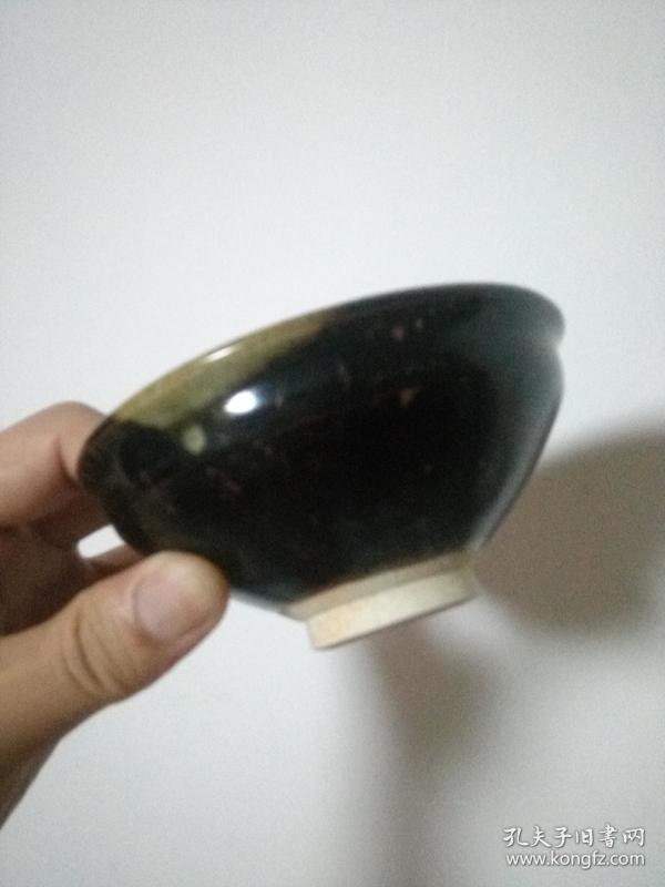 宋白胎褐鮋梅影茶盏（釉水超好）