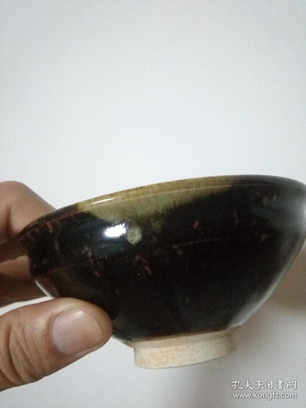 宋白胎褐鮋梅影茶盏（釉水超好）