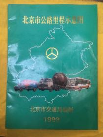 北京市公路里程示意图1993