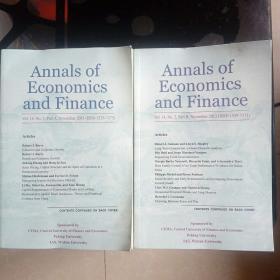 经济和金融年鉴 annals of economics and finance