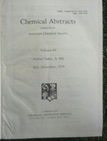 化学摘要（CHEMICAL ABSTRACTS）VOLUME  89 AUTHOR  INDEX（A~Mh）