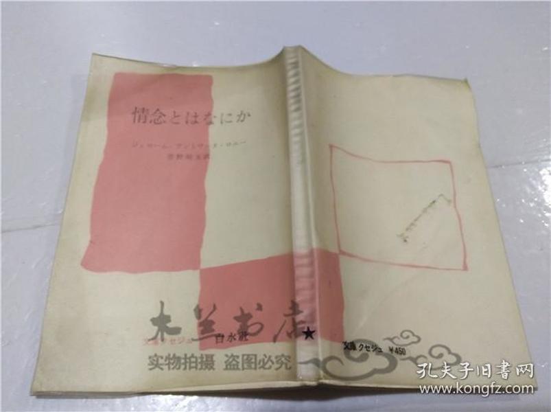 原版日本日文書 情念とはなにか 菅野昭正 株式會社白水社 1974年7月 小32開軟精裝