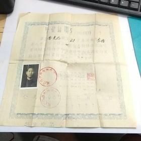 【地域文化之荥阳】鲁克已1959年河南省荥阳高级中学毕业证明书【3个半印章一张照片成绩表】