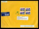 ［SXA-SW01-03］美国航空邮票98美分X4/风光专题邮票2011.10.03航空寄台湾台北，无到达邮戳，因信封过大须折叠邮寄。