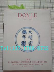 DOYLE 2003年纽约拍卖图录 THE F.GORDON MORRILL COLLECTION 收藏中国瓷器