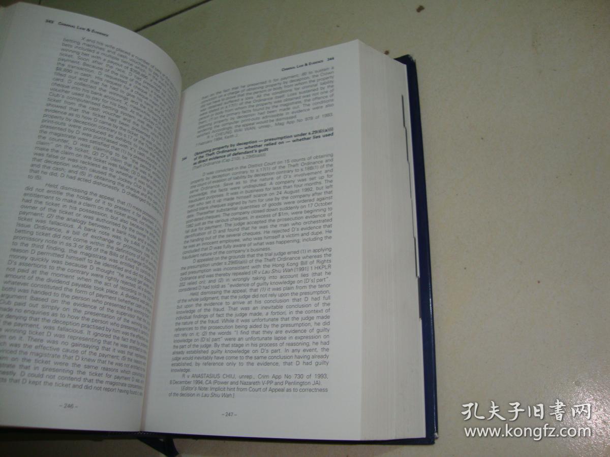 HONG KONG LAW DIGEST YEAR BOOK 1994（英文原版，16开精装，厚本842页）