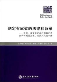 制定有成效的法律和政策：法律、政策制定者的刑事司法改革和刑罚立法、政策及实践手册