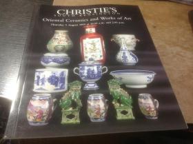 英文版佳士得拍卖图录，1999年《东方陶艺作品》之四，CHRISTIES SOUTH KENSINGTON , Oriental Ceramics and WORKS OF ART